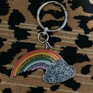 Rainbow crystal bag charm